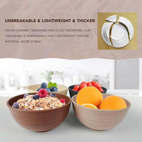 Greenandlife cuencos café, combinación elegante para comedor y cocina.