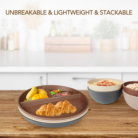 Greenandlife, conjunto de 4 platos apilables ahorrando espacio en la cocina.