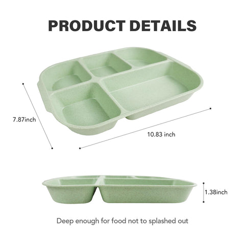 Greenandlife plato dividido beige, ideal para desayunos y almuerzos