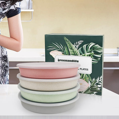 Greenandlife plato reutilizable ideal para camping y viajes