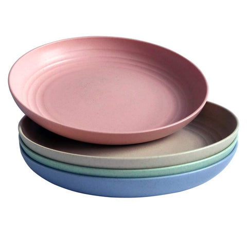 greenandlife platos ligeros de paja de trigo, fáciles de sostener para niños y adultos