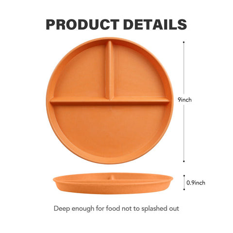 Greenandlife plato porciones control 3 compartimentos, ideal para planificar comidas