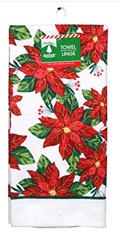 Greenbrier Poinsettia: conjunto navideño de tela de cocina para decorar la cocina.