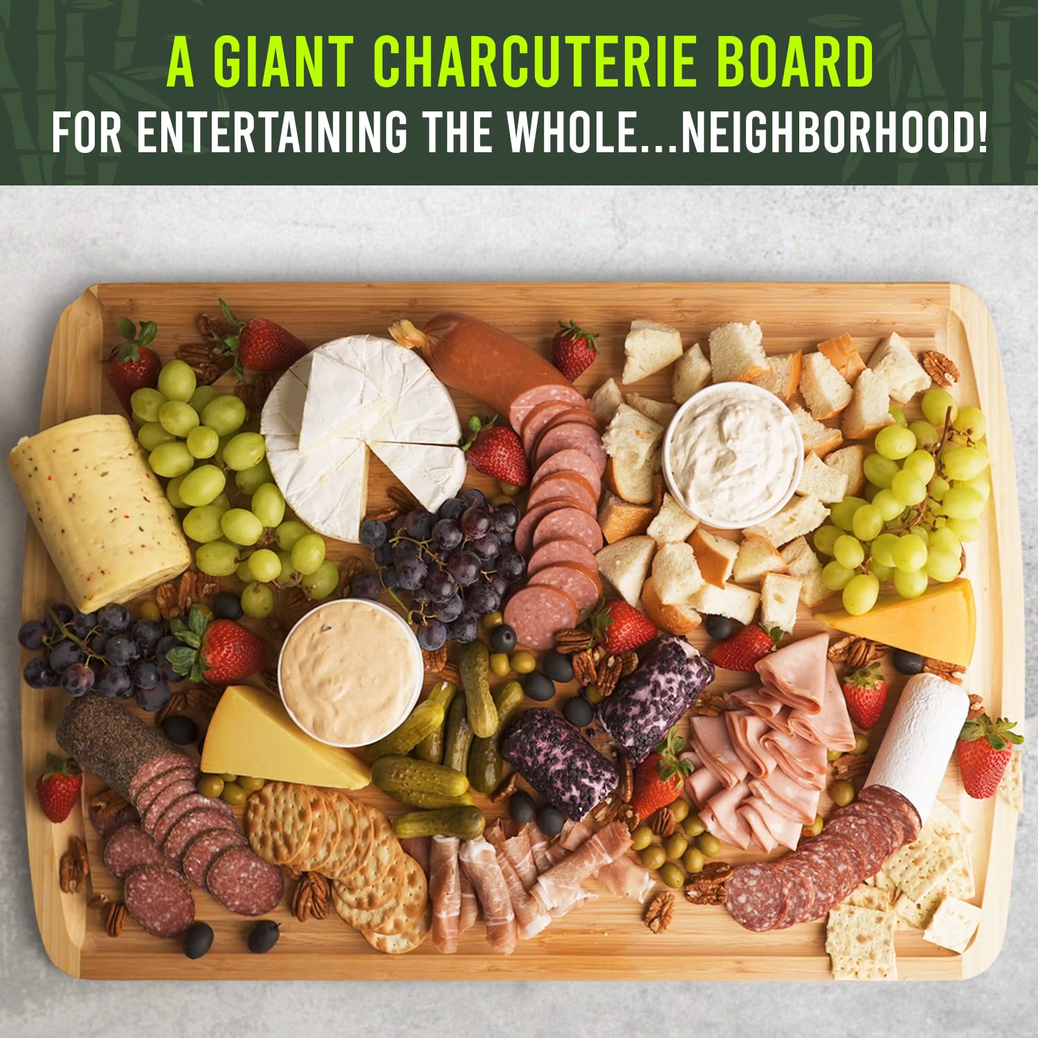 Greener Chef tabla para corte de jamón y asados con precisión.