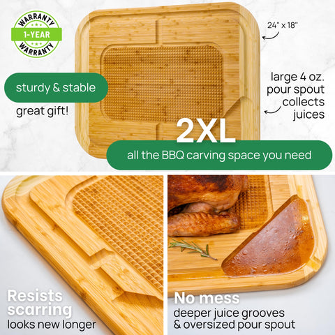 Tabla grande para preparar y presentar platillos en mesa.