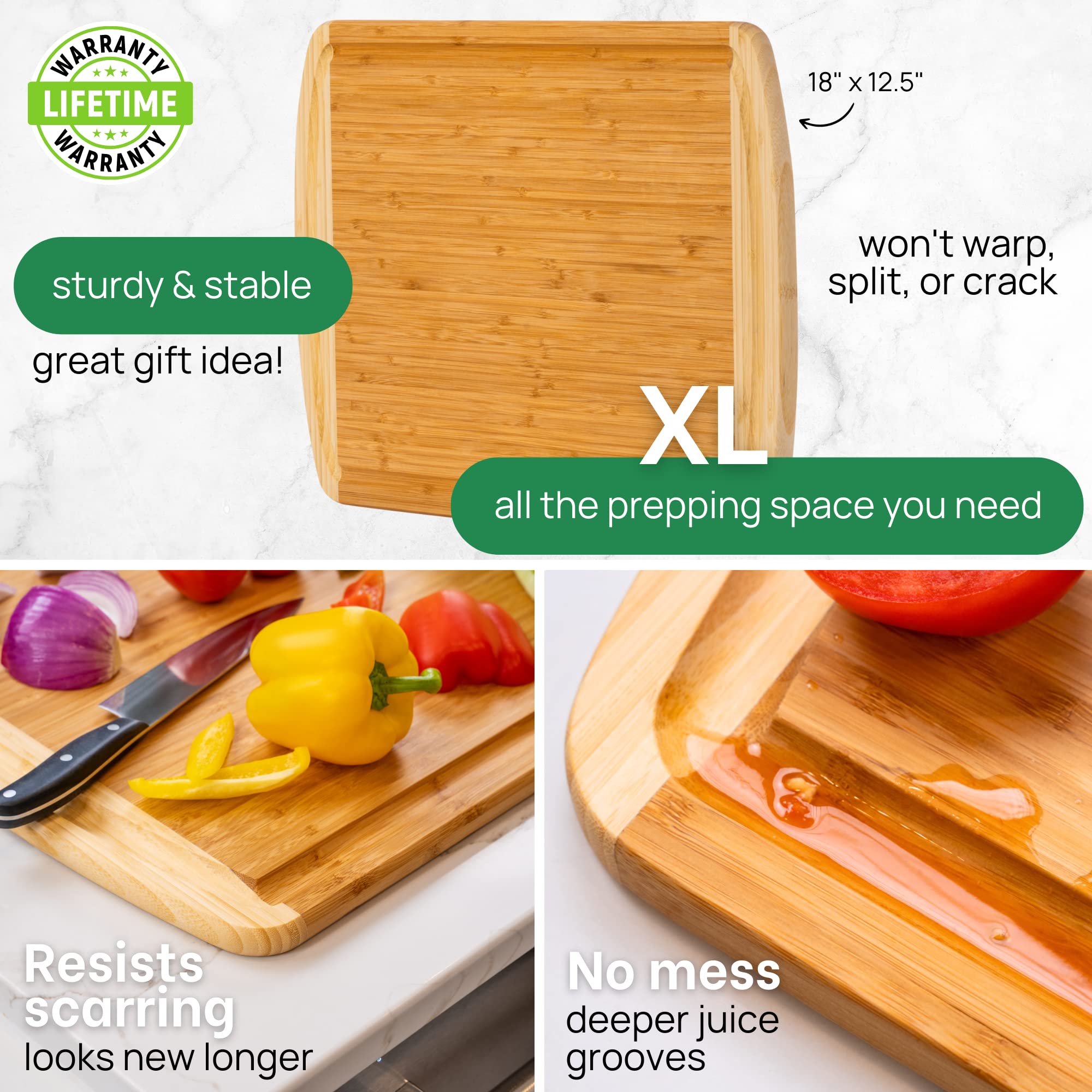 Greener Chef tabla multiuso para cortar y servir charcutería sin esfuerzo