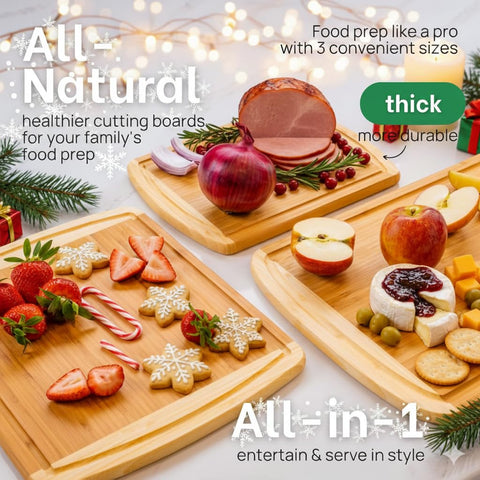 Greener Chef superficie de bambú no tóxica cuida cuchillos y alimentos