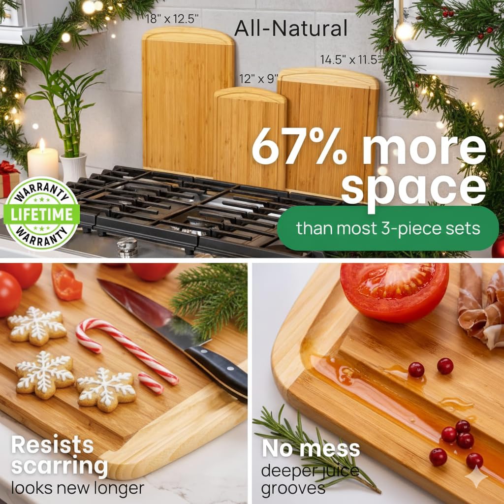 Greener Chef tablas de corte multiusos para carne, verduras y charcutería