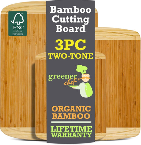 Greener Chef juego de tres tablas con reemplazo de por vida