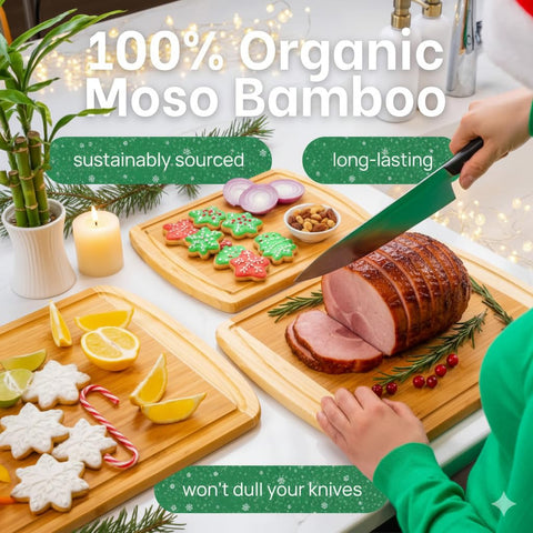 Greener Chef conjunto de tablas con superficie estable para servir y cortar