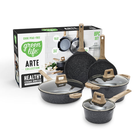 GreenLife sartén cerámica antiadherente de 8 pulgadas para salteados diarios.