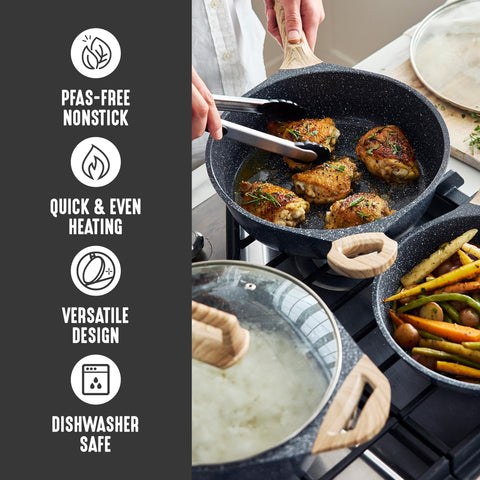 GreenLife sartén para saltear 4,12 qt con tapa.