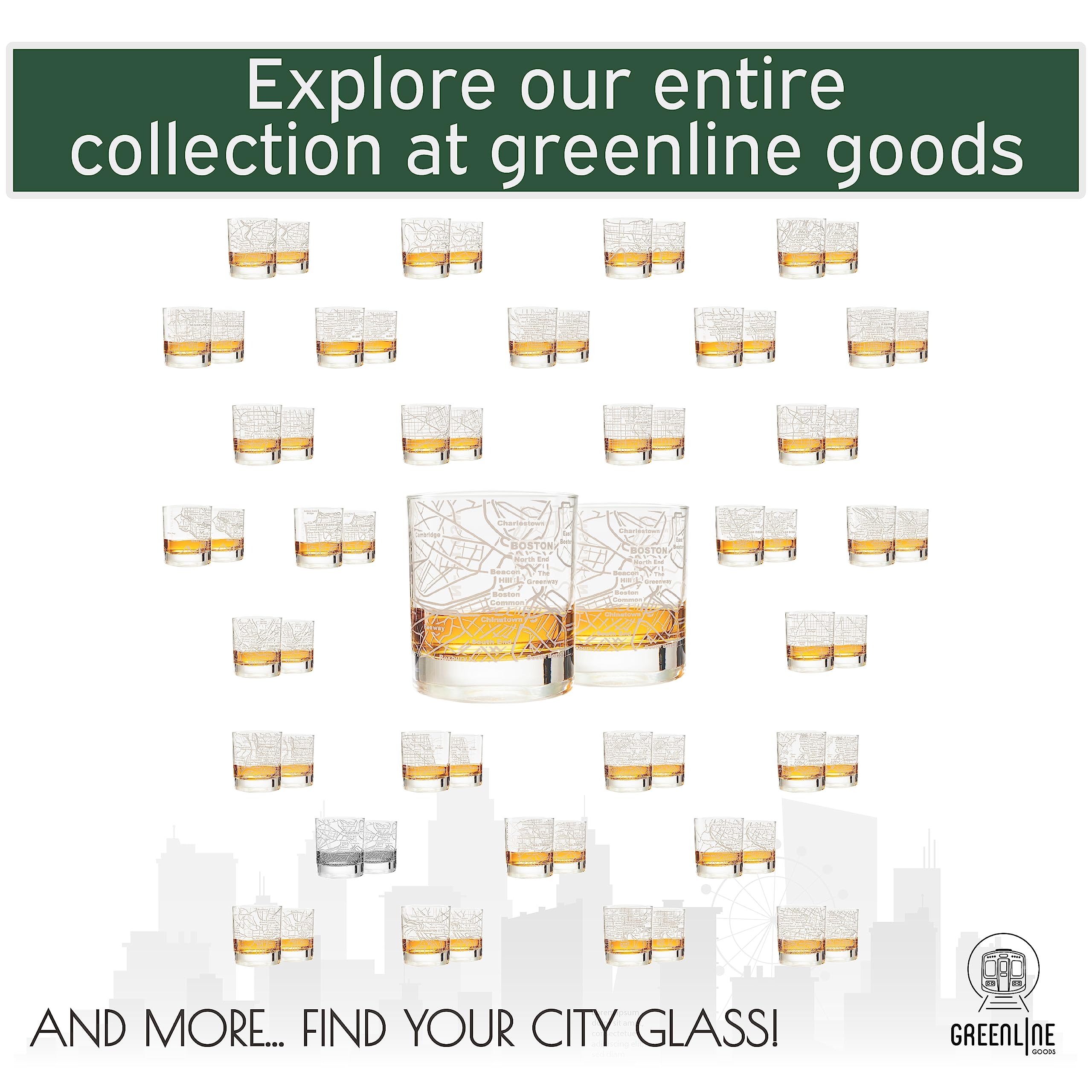 Juego de dos vasos Greenline Goods, regalo en caja elegante