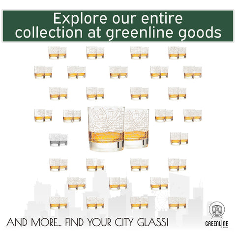 Vasos Greenline Goods para cócteles clásicos como Old Fashioned o bourbon.