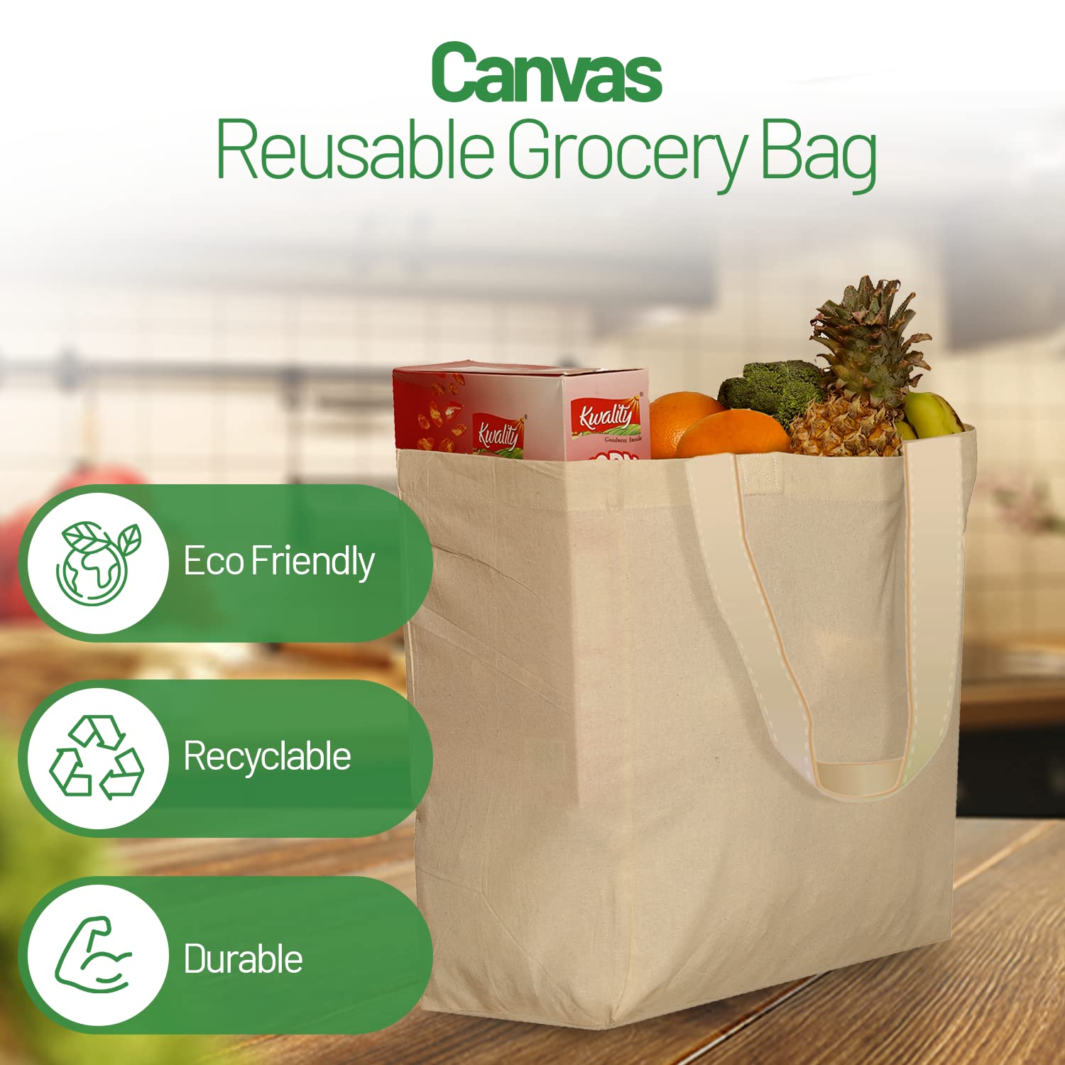 Greenmile bolsa de gran capacidad para compras de 40 libras.