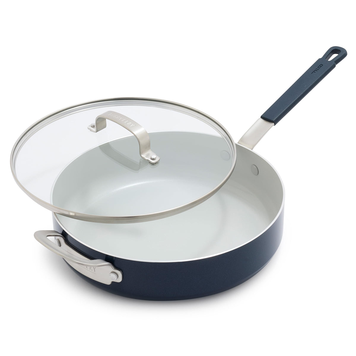 Sartén GreenPan x Bobby Flay 4.5QT con tapa de vidrio para sellar sabores