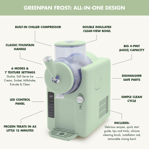 GreenPan Frost: capacidad familiar de 64 onzas para porciones para todos
