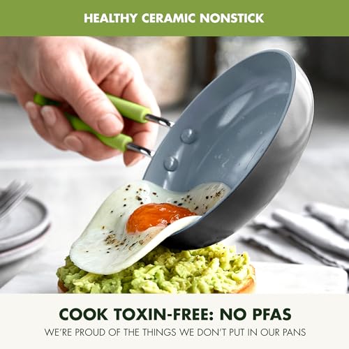 GreenPan Mini sartén cerámica para tostada crujiente y desayuno rápido