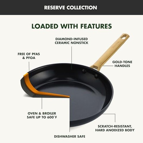 GreenPan olla 6qt con tapa y colador para hervidos eficientes