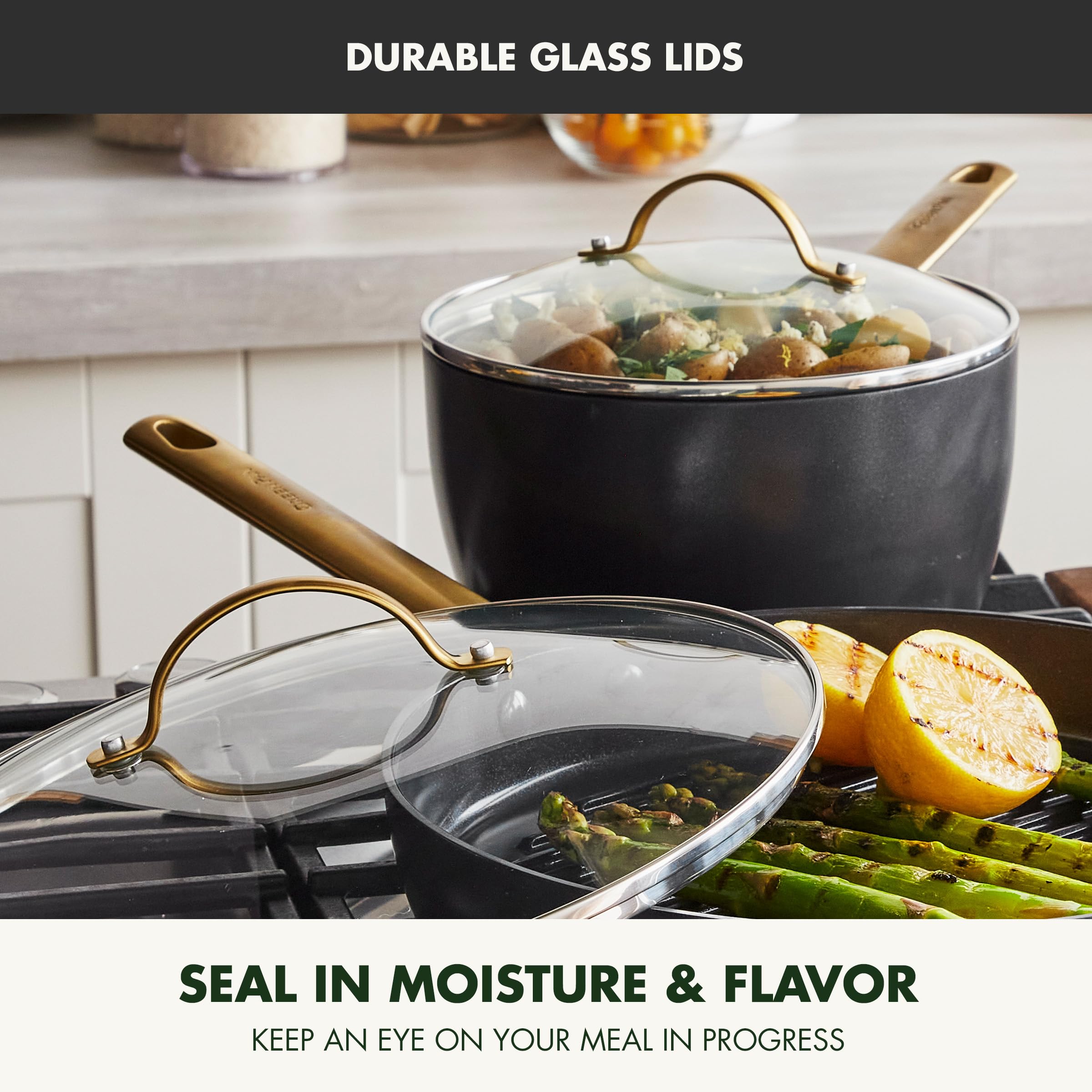GreenPan sartén 11 pulgadas con tapa, calor uniforme