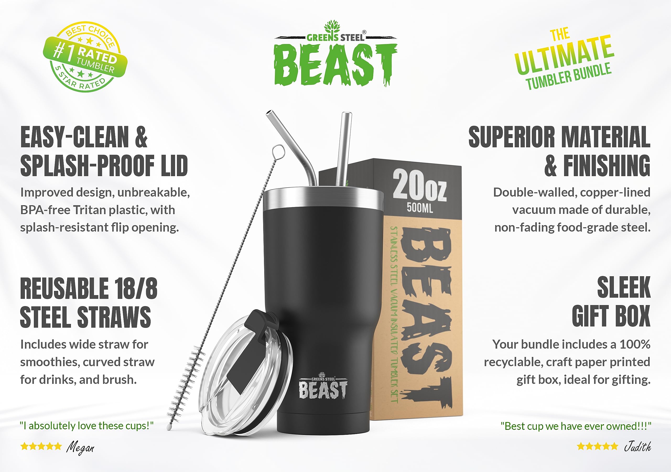 Greens Steel Beast regalo caja, presentación ideal para regalo práctico
