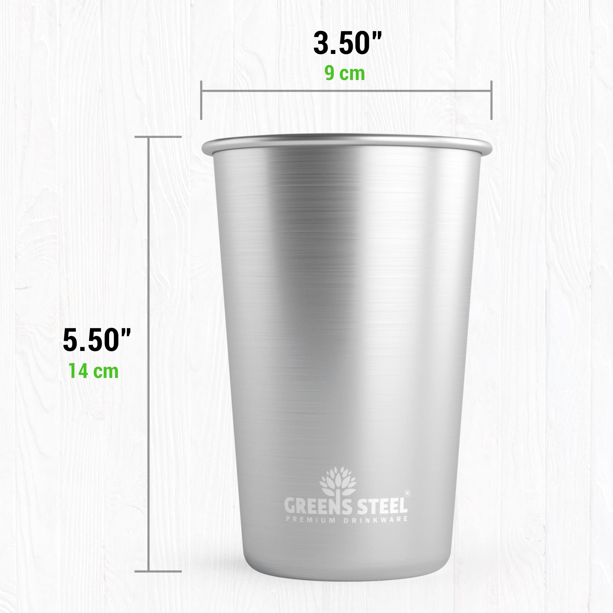 Paquete de Greens Steel con 2 vasos 20 oz, duraderos y prácticos.