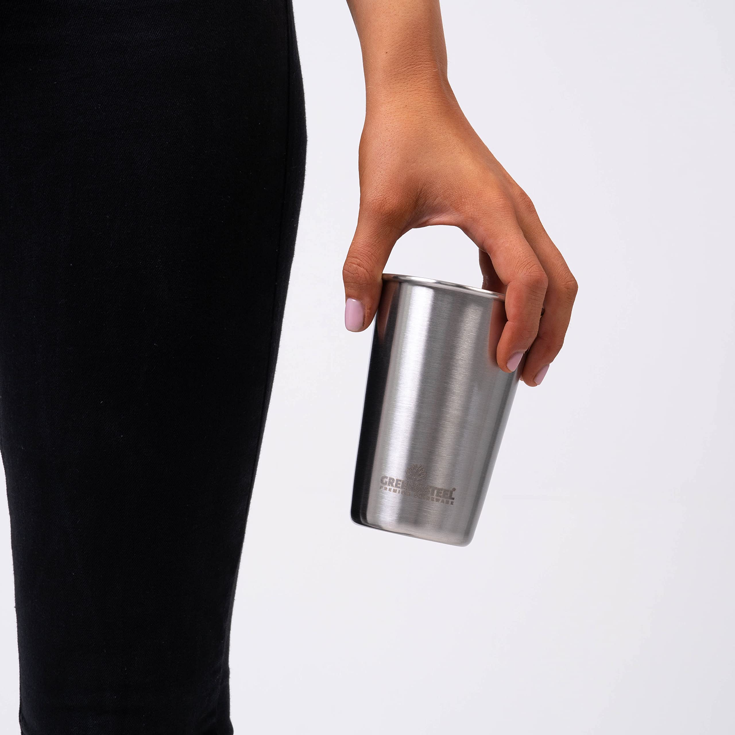 Vaso Greens Steel 20 oz para bebidas frías y helados.