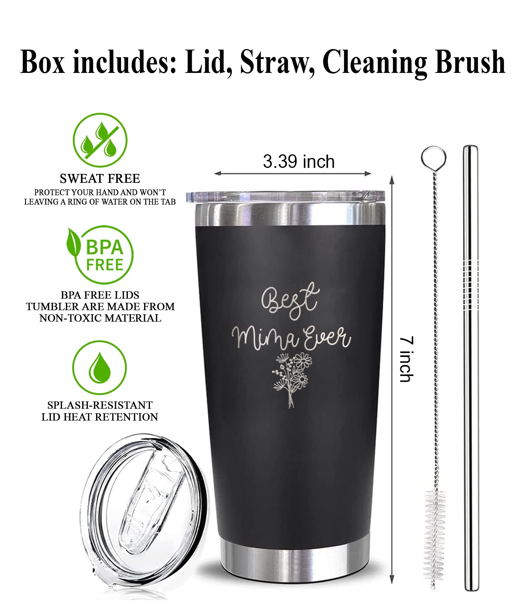 Diseño láser Mima en vaso GreenStar Gifts, duradero para uso diario.