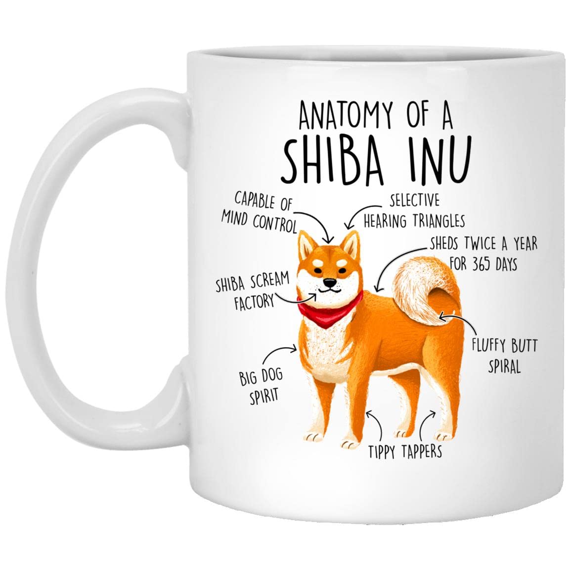 Taza GreenStar Gifts Shiba Inu, diseño adorable para café diario y regalo único para amantes de perros