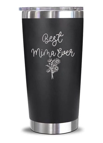 Vaso térmico GreenStar Gifts con diseño floral de Mima para bebidas calientes o frías.