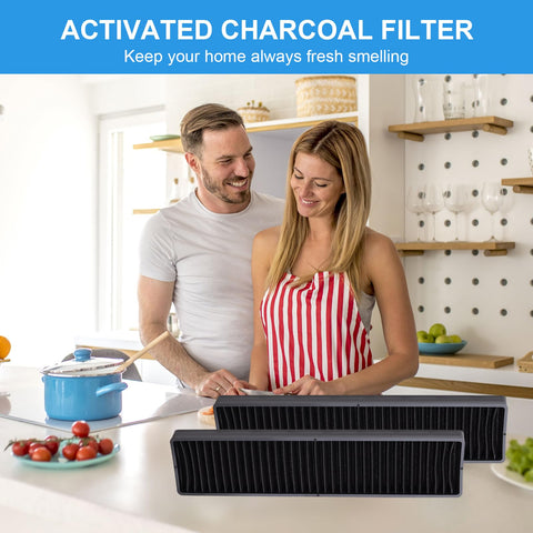 GreeSuit paquete de 4 filtros carbón para microondas para ahorro