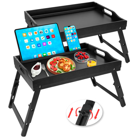 Greenual bandeja de cama con patas plegables para ahorro de espacio.