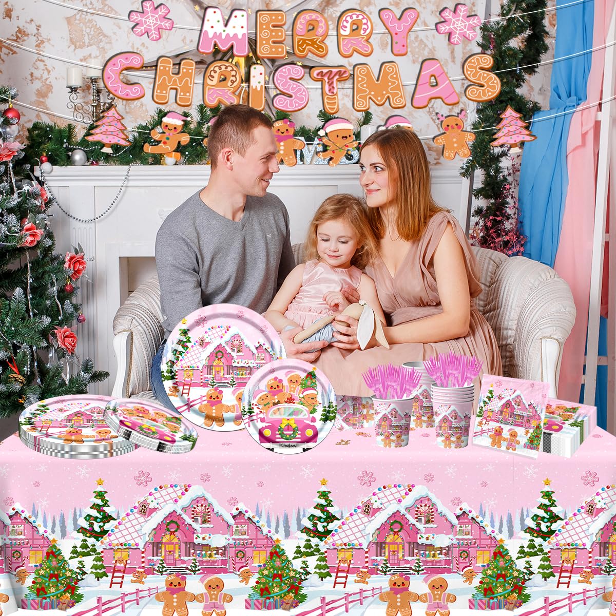 GREHUMOR cubiertos desechables navidad rosa para comer sin complicaciones