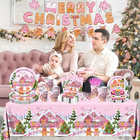 GREHUMOR mantel navidad rosa para una mesa limpia y festiva