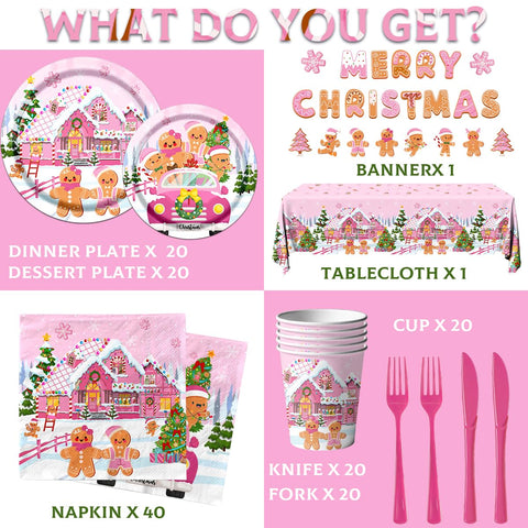 GREHUMOR platos desechables navidad rosa para comidas rápidas y limpias