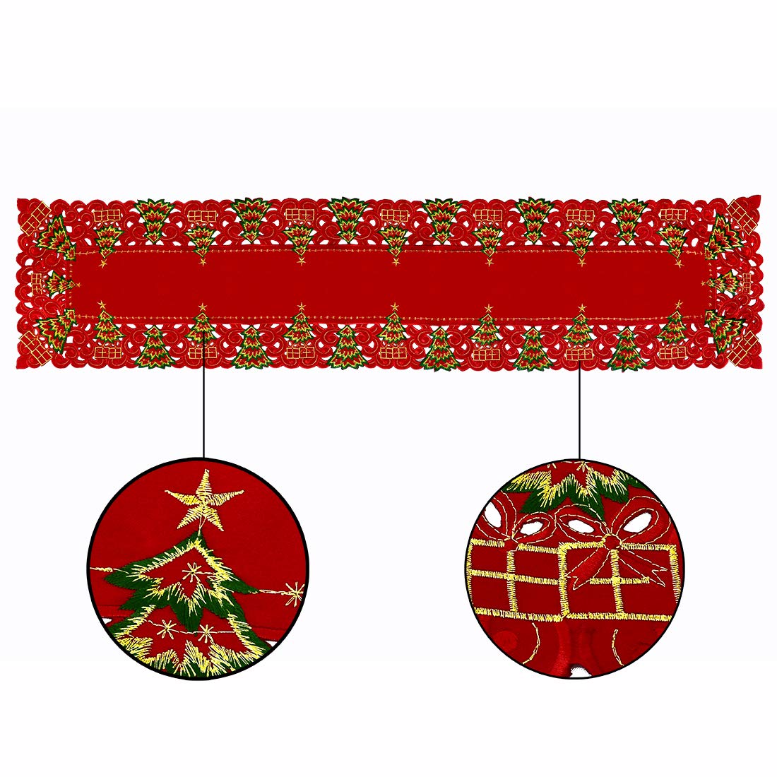 Grelucgo mantel-mesa-navidad-rectangular-72-pulgadas, tamaño versátil para decoraciones