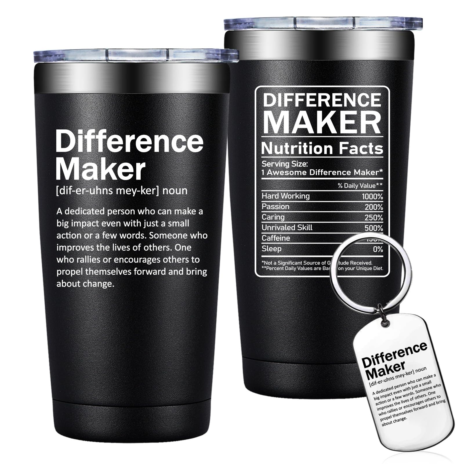 Grifarny Difference Maker tumbler en caja regalo, perfecto para Navidad.