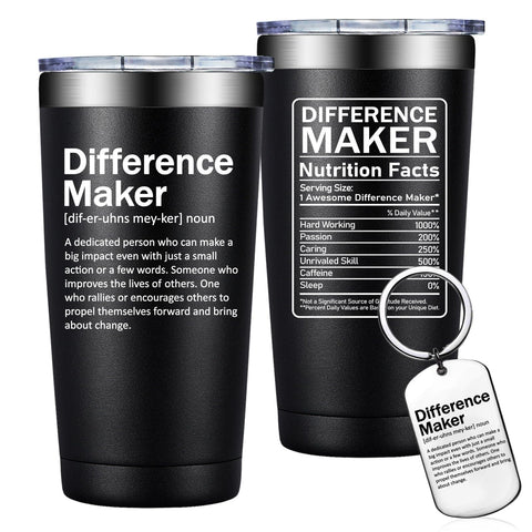 Grifarny Difference Maker tumbler en caja regalo, perfecto para Navidad.