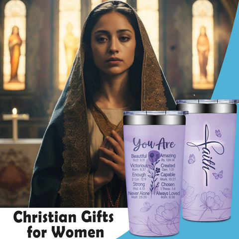 Regalo cristiano para mujeres, 20 oz, diseño elegante Grifarny.