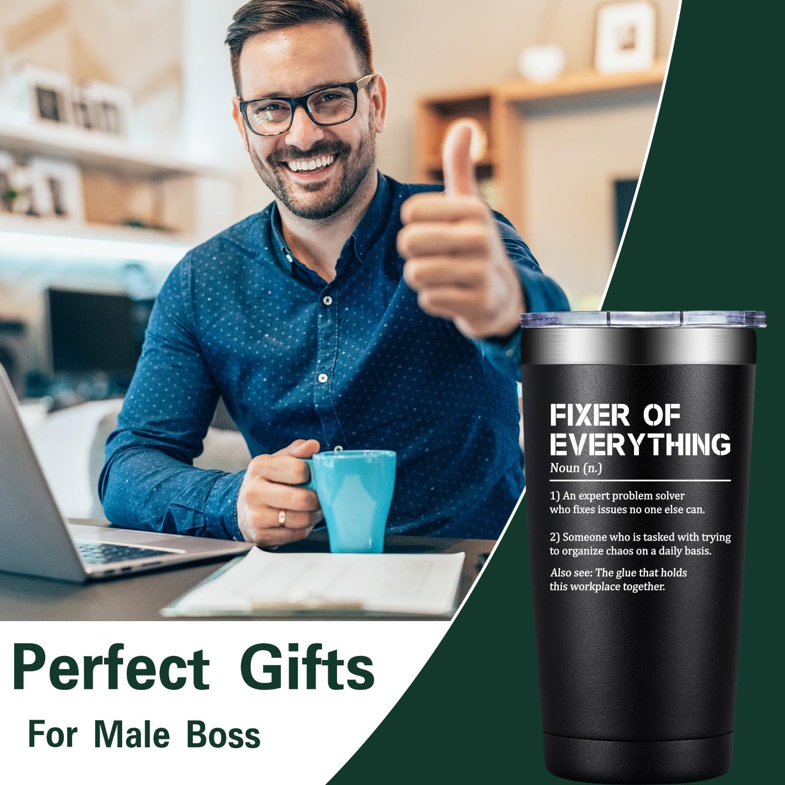 Grifarny Regalo para jefe con tapa deslizante, práctico para la oficina.