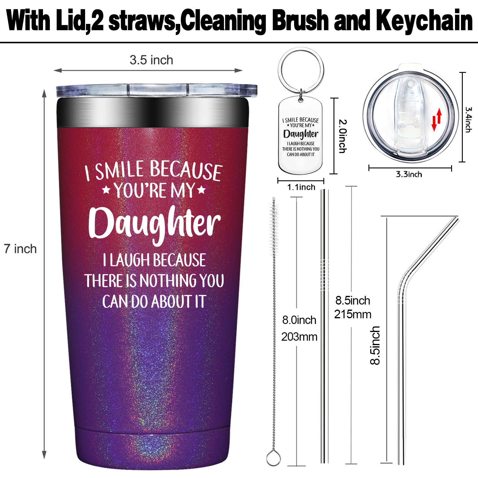 Grifarny vaso termico de doble pared 20oz, regalo ideal para mantener bebidas frías o calientes