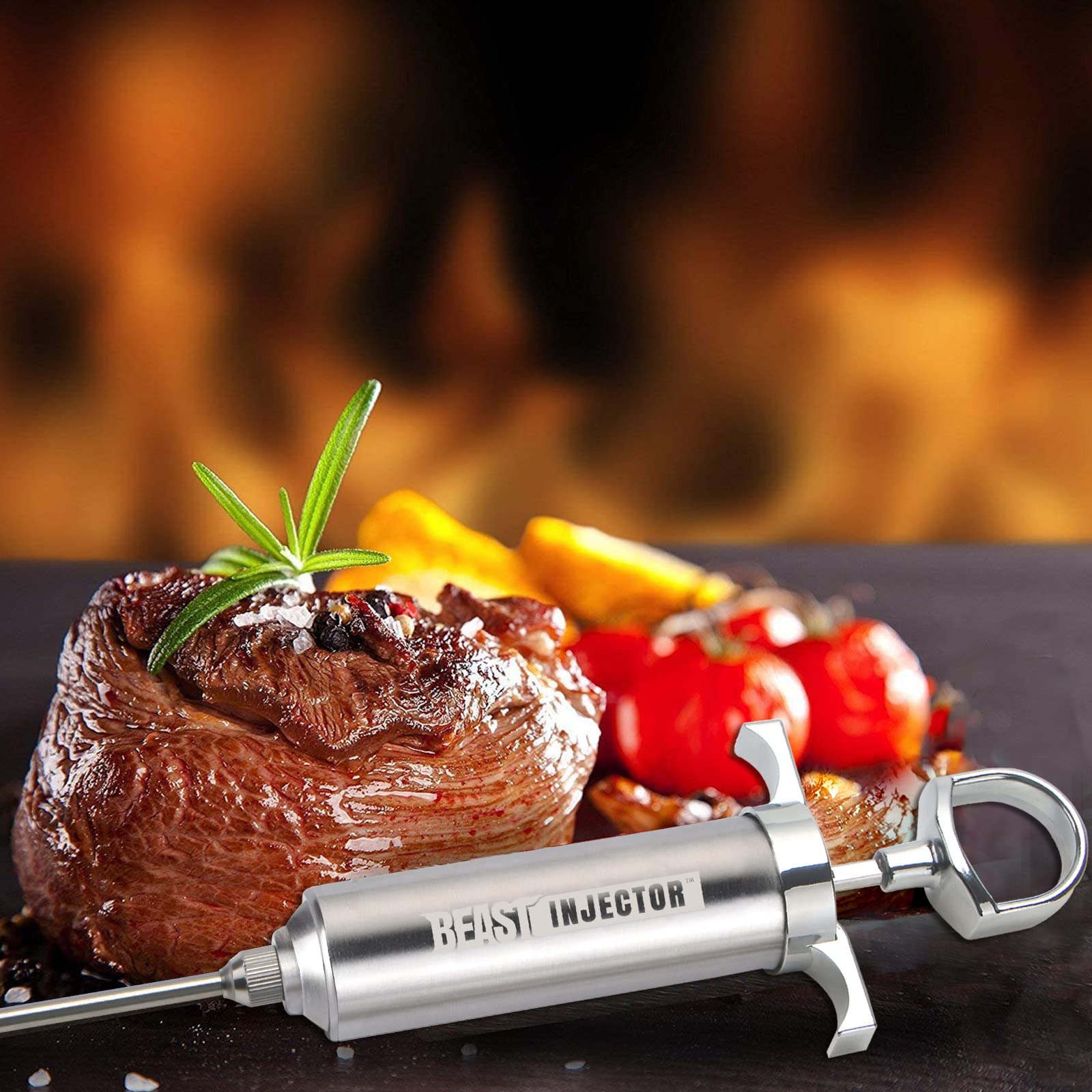 Aguja Grill Beast de 6 pulgadas con 12 huecos para distribución uniforme