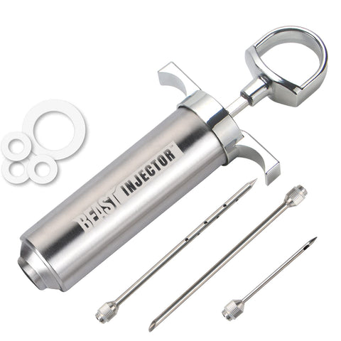 Inyector Grill Beast con barril de 2 oz para sabores intensos en carnes