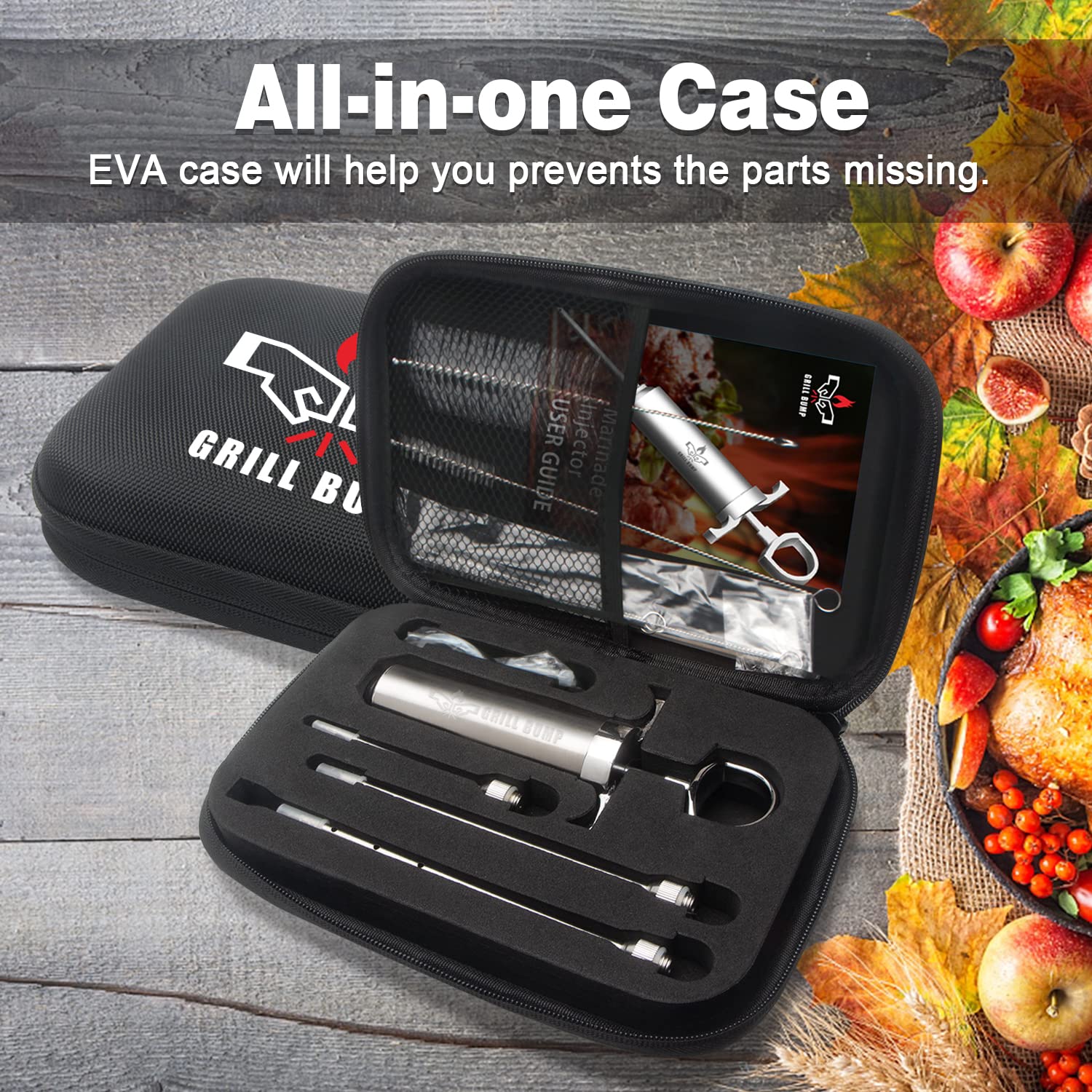 GRILL BUMP agujas para pavo y brisket, perforan carnes gruesas.