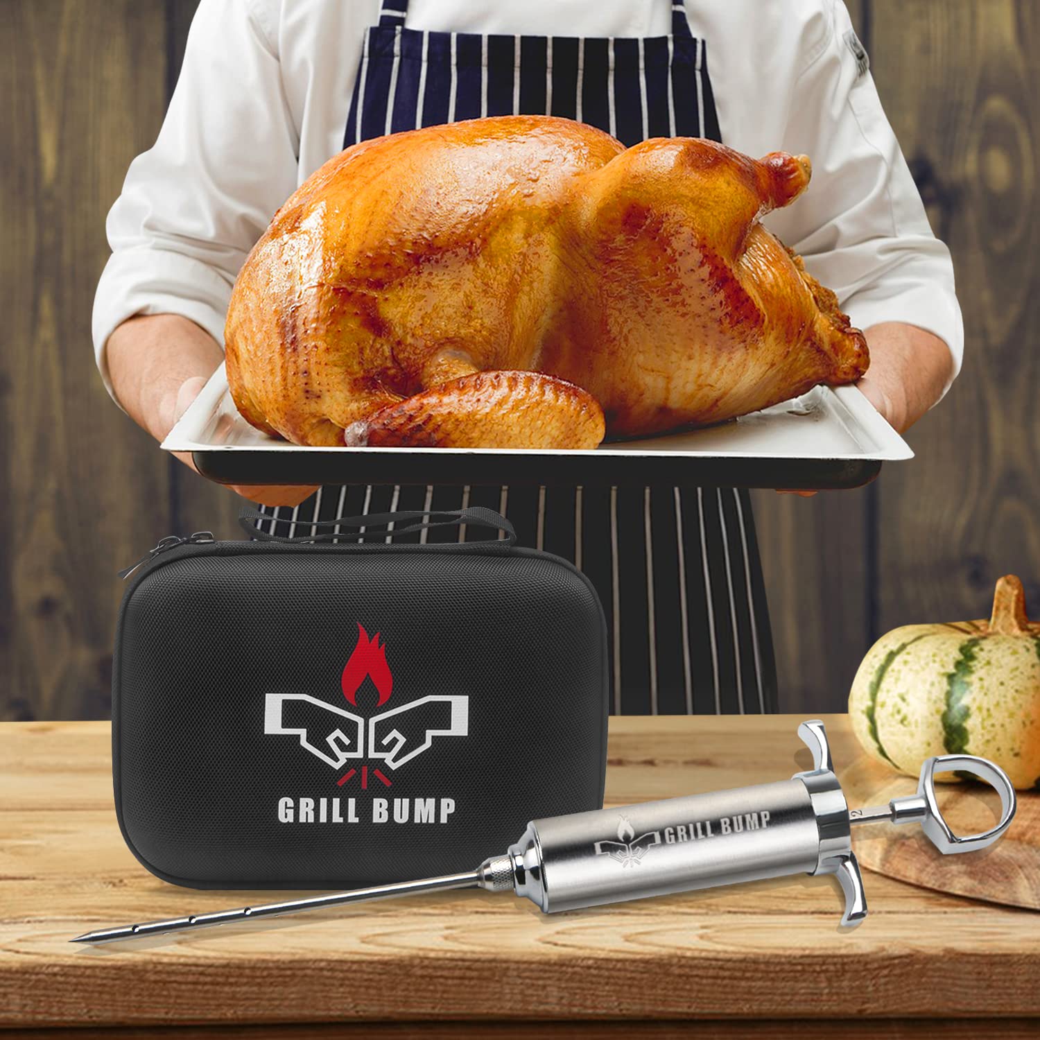 GRILL BUMP cuerpo de acero inoxidable 304 para mayor durabilidad.