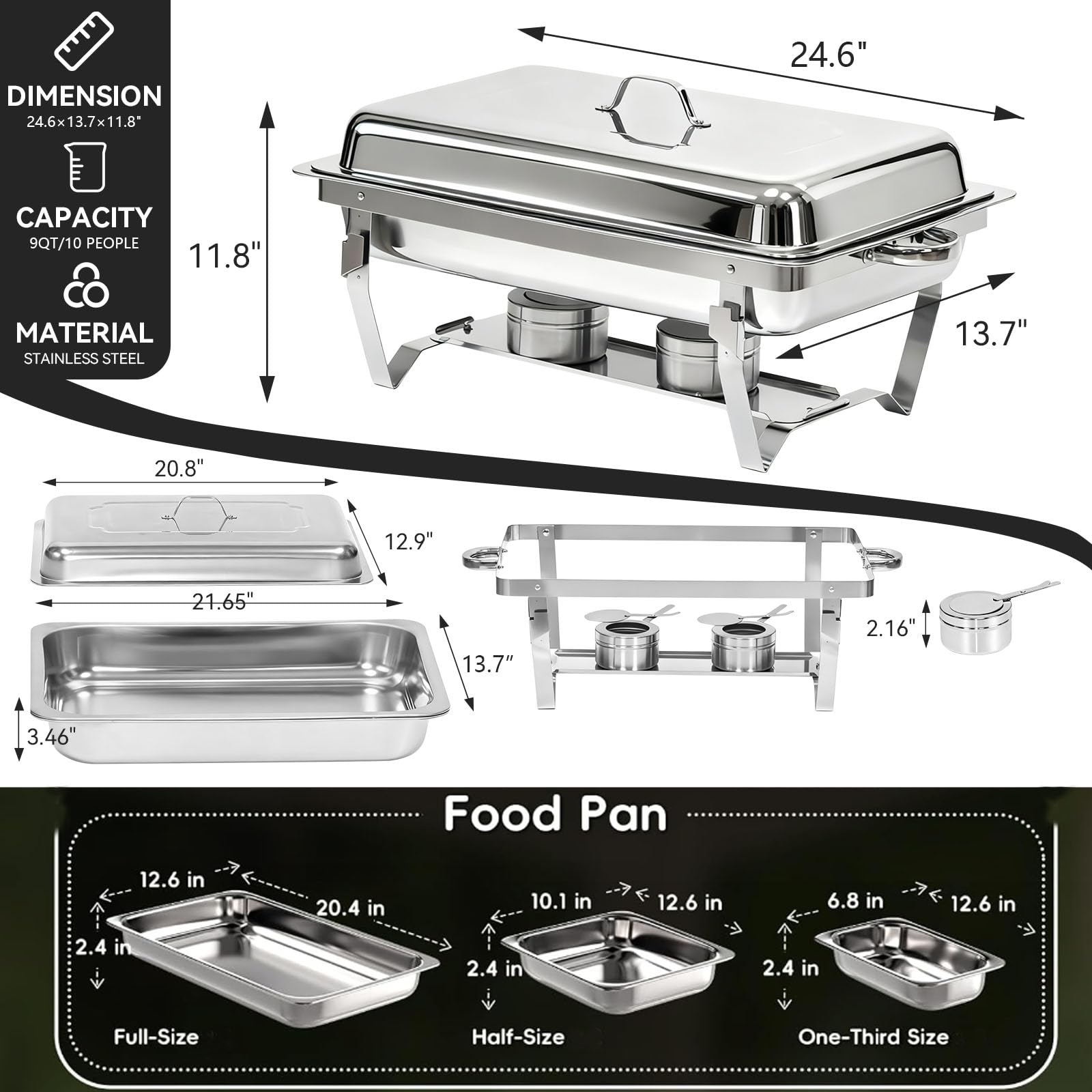 Grillaxy chafer, estructura plegable, facilita transporte y montaje rápido
