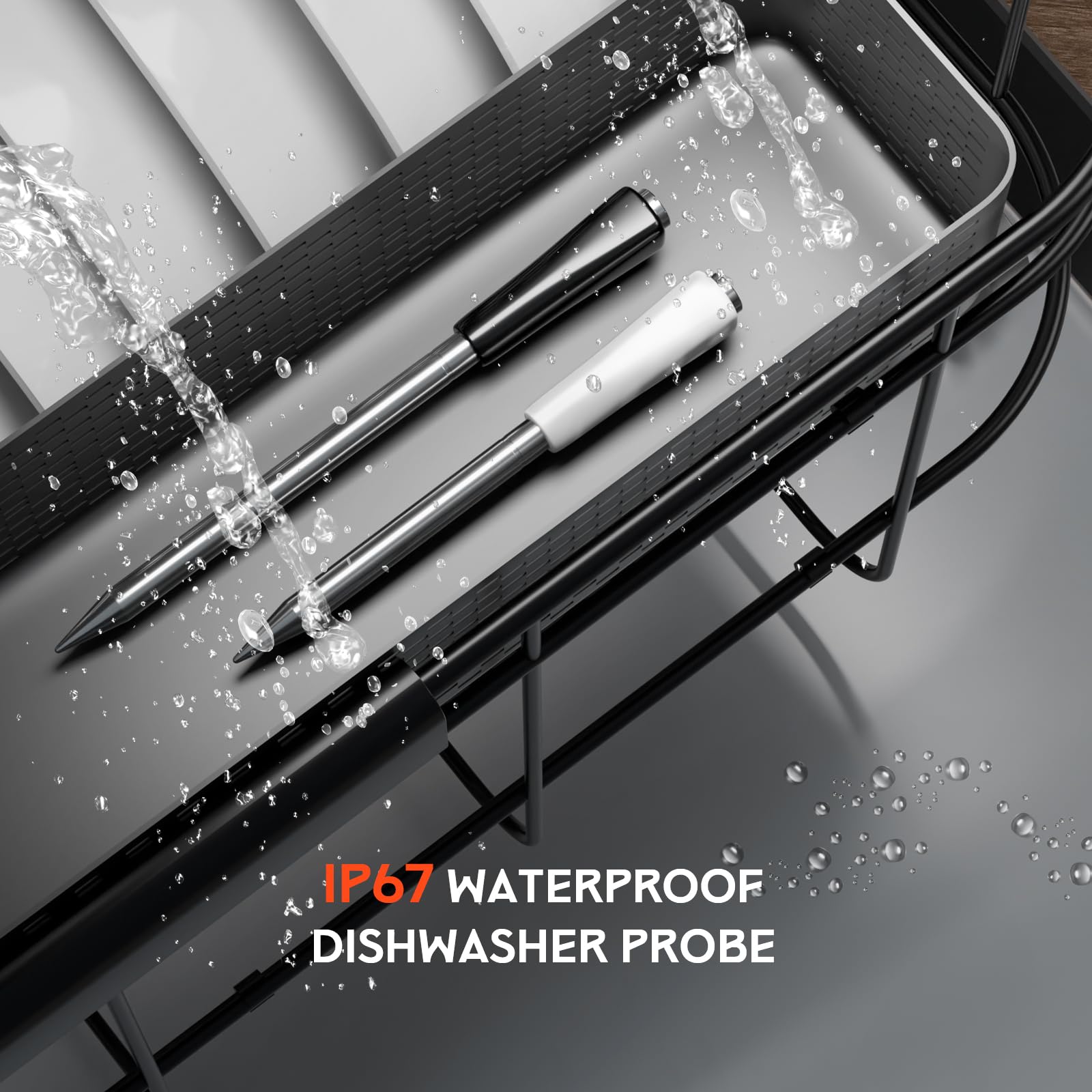 GrillBliss sondas IP67 resistentes al agua para limpieza