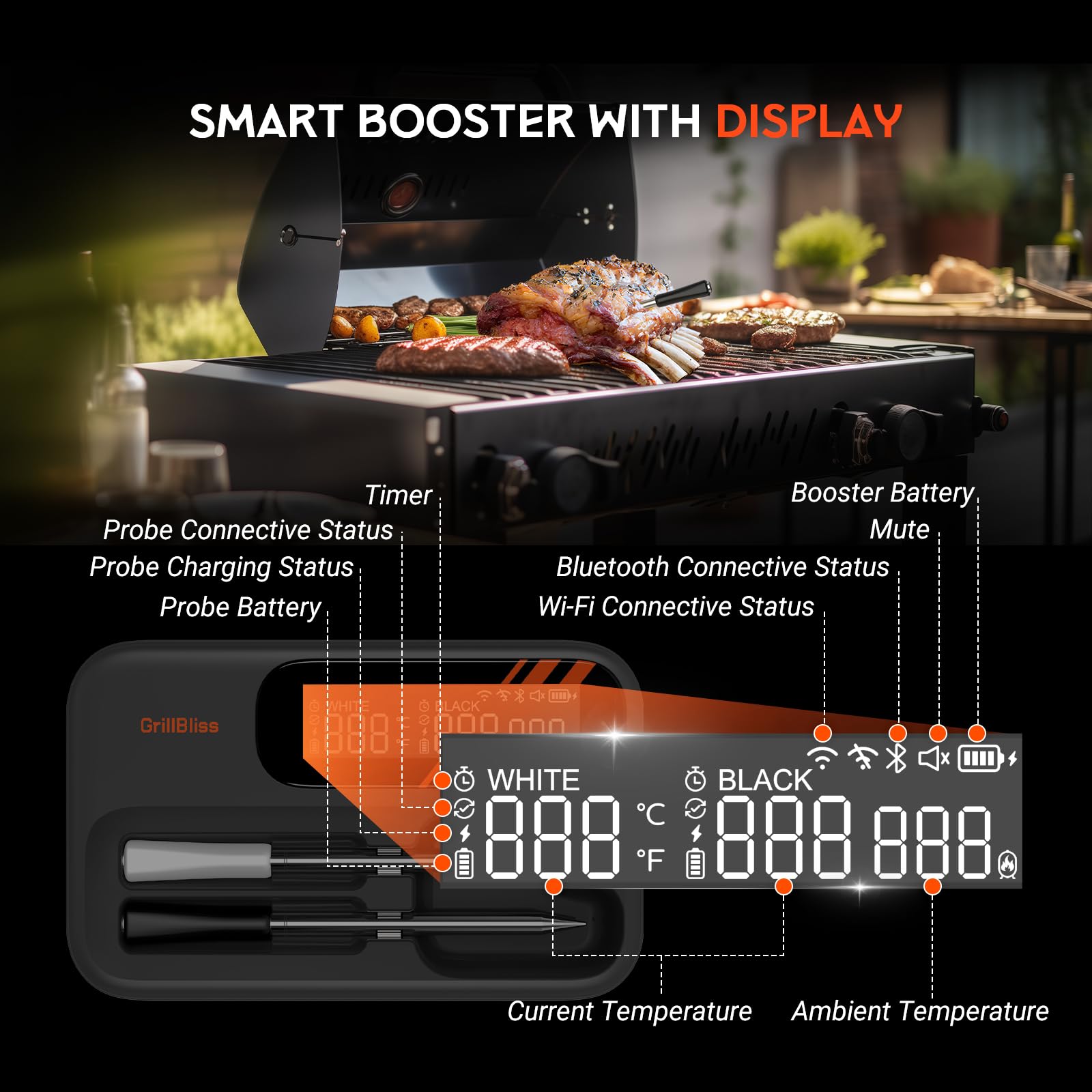 GrillBliss sondas de cocina de acero inoxidable para durabilidad