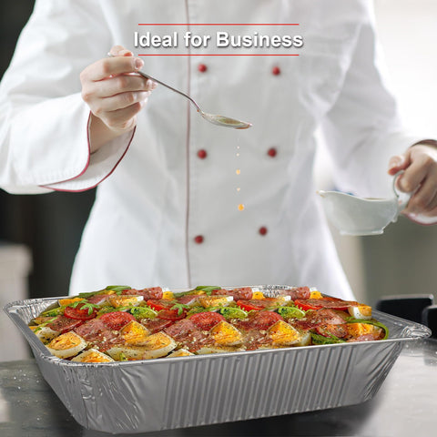 GrillChef bandejas resistentes para uso comercial en eventos.
