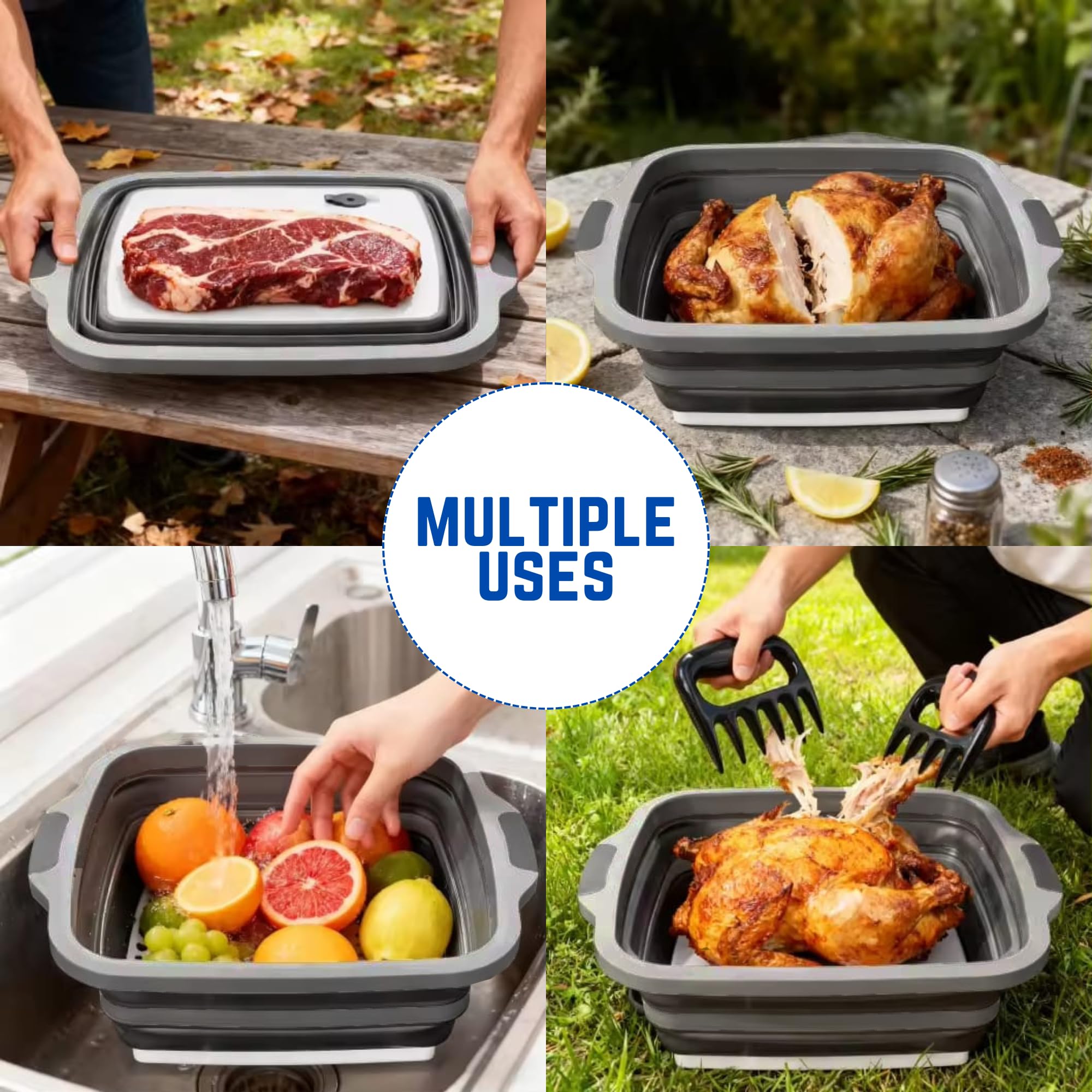 GrillQo tapa duradera para barbacoa mantiene ingredientes frescos
